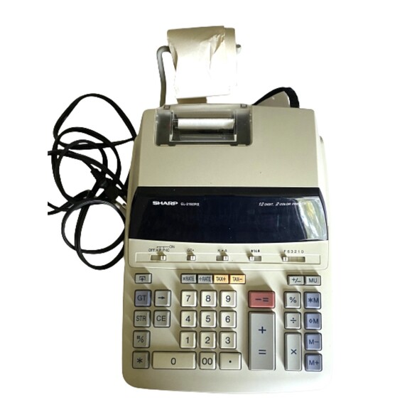 Sharp EL2192RII 12 Digit Two Color Printing Calculator Adding Machine (low ink) - Picture 1 of 5